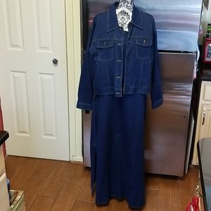 💙Denim Maxi Dress & Jacket